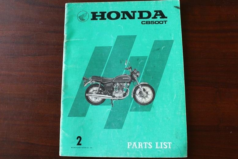Honda CB500T 1975 motorcycle parts list CB 500 twin, Ophalen of Verzenden, Honda