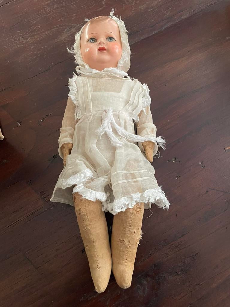 Antiek -vintage poppen 4 stuks, Verzamelen, Poppen, Ophalen of Verzenden, Gebruikt, Pop