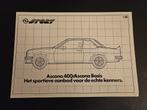 Brochure Opel Ascona 400 1981, Ophalen of Verzenden, Zo goed als nieuw, Opel