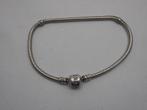 Zilveren Pandora armband met bol slotje 20,5 cm nr.1898, Verzenden, Zo goed als nieuw, Zilver, Zilver