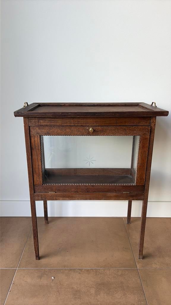 Art deco eiken theekastje, Ophalen