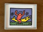 Keith Haring Lithografie - Figure with Dolphin - Artfolio, Ophalen of Verzenden