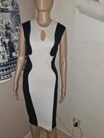 Jane Norman jurk avondjurk lang zwart wit maat 34/XS, Wit, Jane Norman, Ophalen of Verzenden, Zo goed als nieuw