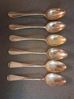 Zes zwaar verzilverde lepels en 6 vorken. Ruim 60 jaar oud, Ophalen of Verzenden