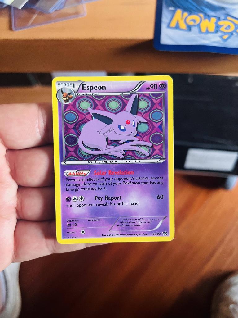 Espeon BW92 Holo Promo Black & White BW Pokemon, Hobby en Vrije tijd, Verzamelkaartspellen | Pokémon, Verzenden, Zo goed als nieuw
