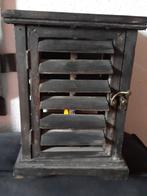 Houten lantaarn, windlicht met "louvre luikjes"landelijk,, Ophalen of Verzenden