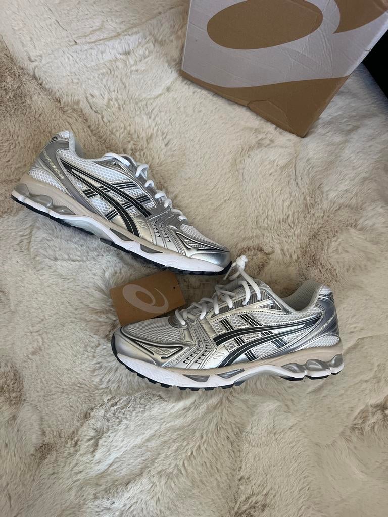 ASICS GEL-KAYANO 14 Sneakers Zilver/Wit, Ophalen of Verzenden, Nieuw, Wit, Sneakers of Gympen