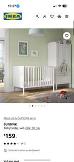 IKEA ledikant, Babybedje wit, 60x120 cm, Kinderen en Baby's, Babywiegjes en Ledikanten, Ophalen, Gebruikt, Ledikant