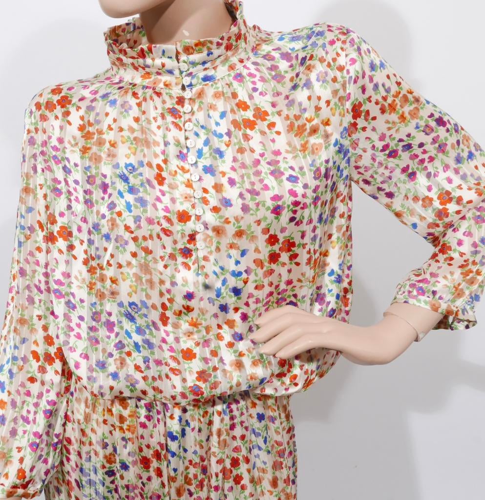 BA&SH floral blouse maat 2/38 ZGAN, Ophalen of Verzenden, Zo goed als nieuw, Maat 38/40 (M), Wit