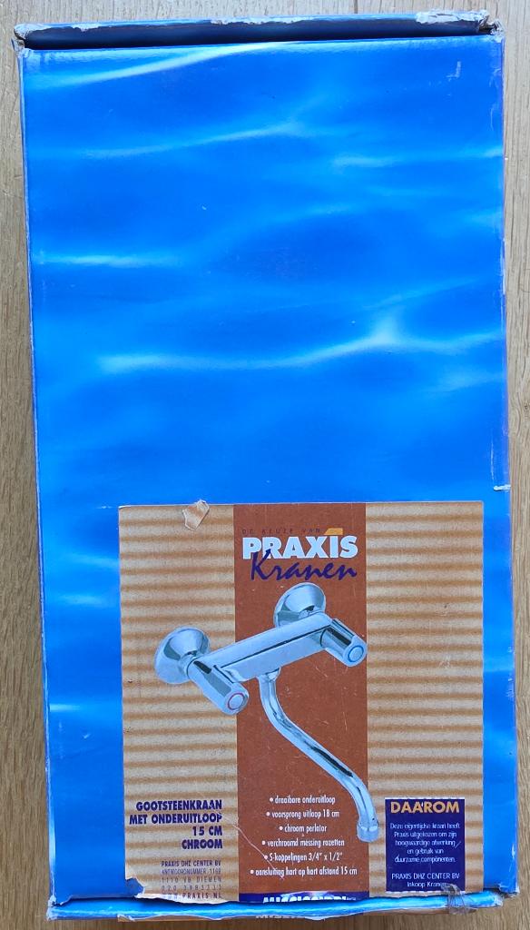 Gootsteenkraan met onderuitloop, Praxis, nieuw in doos, Ophalen of Verzenden, Nieuw, Chroom, Kraan