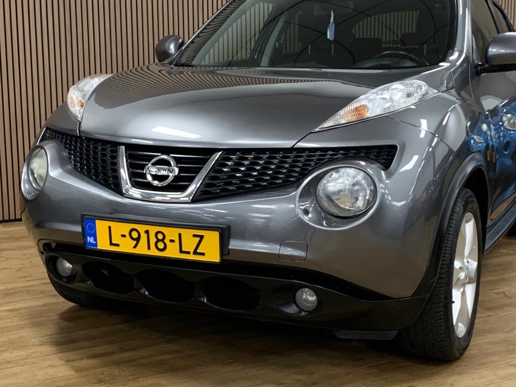Nissan Juke 1.6 Tekna|Automaat|91000KM|Navigatie|, Auto's, Nissan, Euro 5, Stof, Zwart, 4 cilinders