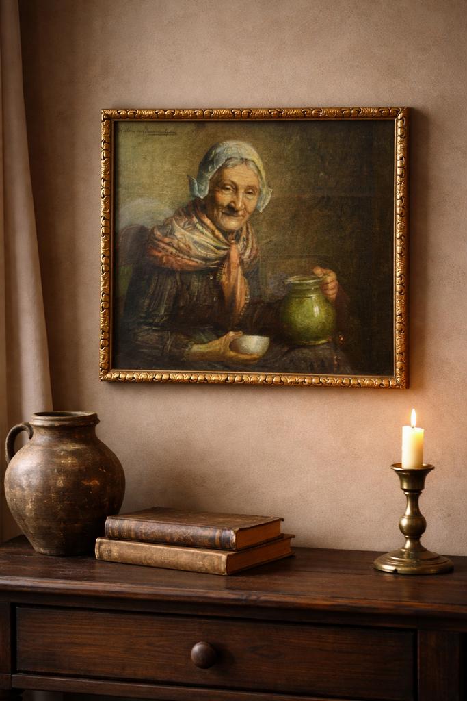 Olieberf schilderij Willem van der Hoek, Antiek en Kunst, Kunst | Schilderijen | Klassiek, Ophalen of Verzenden