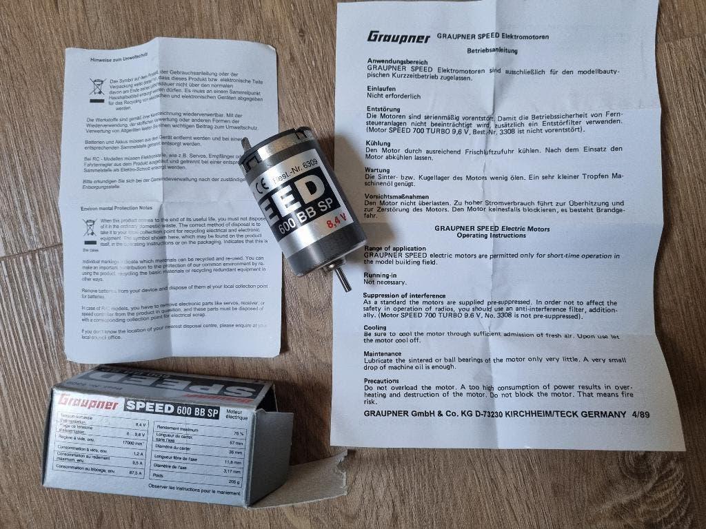graupner speed 600 BB SP, Hobby en Vrije tijd, Modelbouw | Radiografisch | Vliegtuigen, Ophalen of Verzenden, Zo goed als nieuw