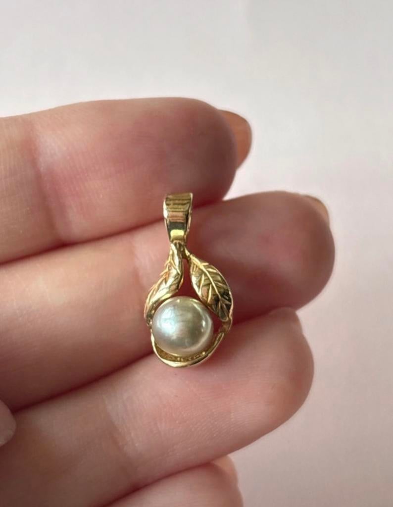 10 karaat gouden hanger met opaal, Verzenden, Zo goed als nieuw, Goud