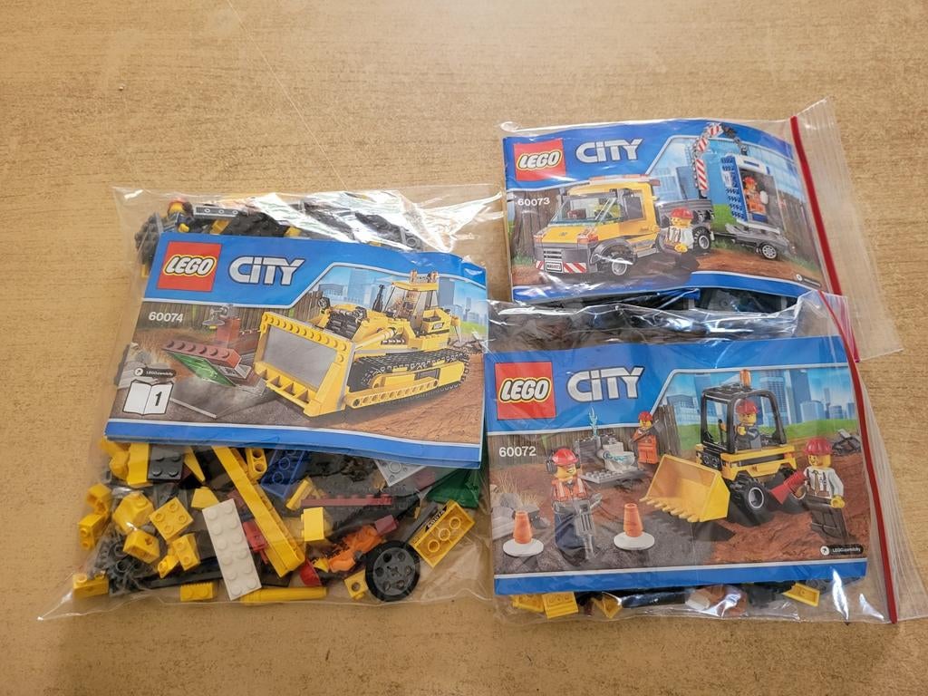 Lego City Bouwset 60072 + 60073 + 60074, Kinderen en Baby's, Speelgoed | Duplo en Lego, Lego, Ophalen of Verzenden, Complete set