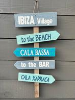 Houten wegwijzer Ibiza stijl - decoratie, Huis en Inrichting, Woonaccessoires | Overige, Ophalen, Gebruikt