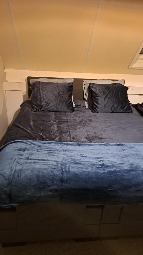 Boxspring, Ophalen, Gebruikt, Tweepersoons, 200 cm