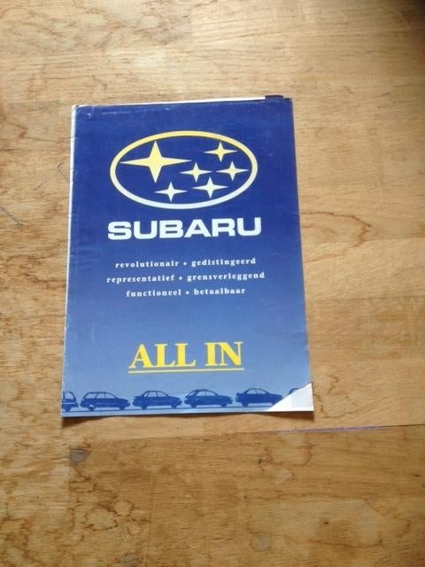 Autobrochure/Autofolder:   Subaru Verzamel   NL, Ophalen of Verzenden, Zo goed als nieuw, Overige merken