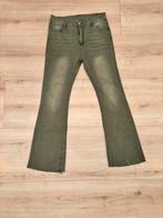 Groene flared jeans - Maat XL, Maat 46/48 (XL) of groter, Ophalen of Verzenden, Zo goed als nieuw, Lang