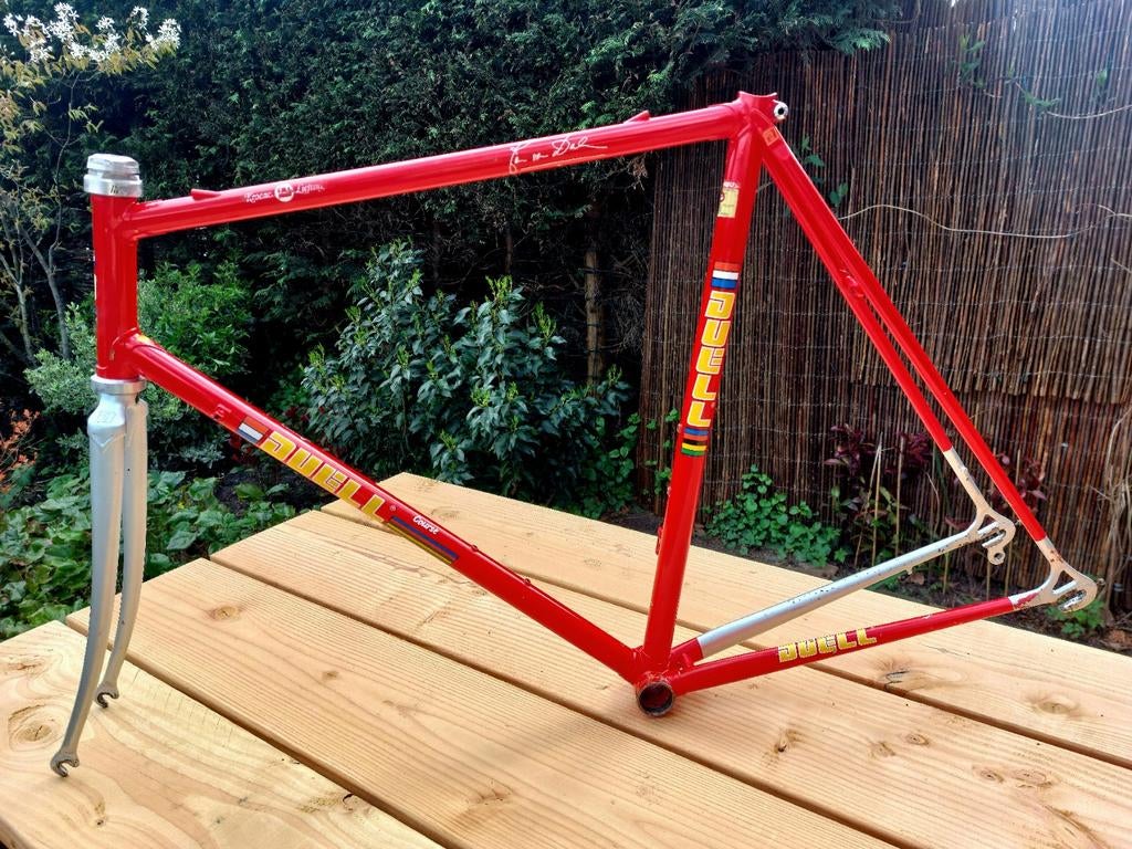 Duell Course Columbus SLX frameset Jan van Dalen 58cm, Fietsen en Brommers, Frame, Gebruikt, Duell, Staal