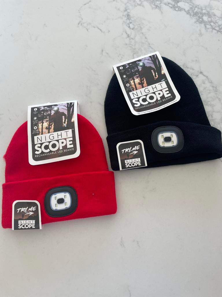 Nieuwe muts met LED lampen - USB oplaadbaar, Ophalen of Verzenden, Nieuw, Muts