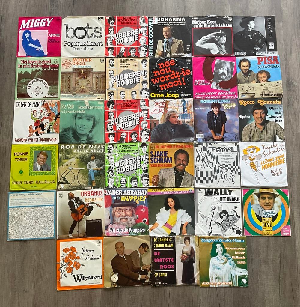 Partij Nederlandstalige vinyl singles (34 st), Cd's en Dvd's, Vinyl Singles, Ophalen of Verzenden, Gebruikt