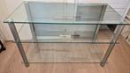 Glazen TV/Audio Meubel, Ophalen, Gebruikt, 50 tot 100 cm, Minder dan 100 cm