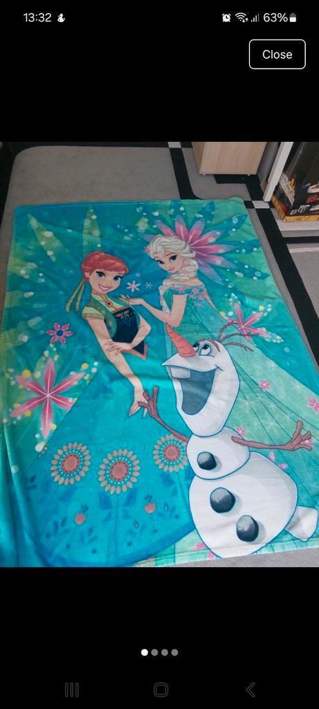 Disney Frozen deken - Anna, Elsa en Olaf, Kinderen en Baby's, Dekens, Slaapzakjes en Inbakerproducten, Zo goed als nieuw, Deken