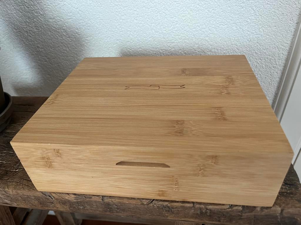 Houten theedoos, Ophalen of Verzenden, Zo goed als nieuw