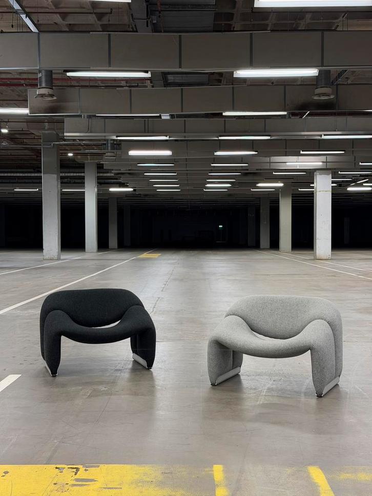 Artifort Groovy Chair by Pierre Paulin (2X) | NIEUWSTAAT, Huis en Inrichting, Fauteuils, Zo goed als nieuw, Metaal, Stof, Overige materialen