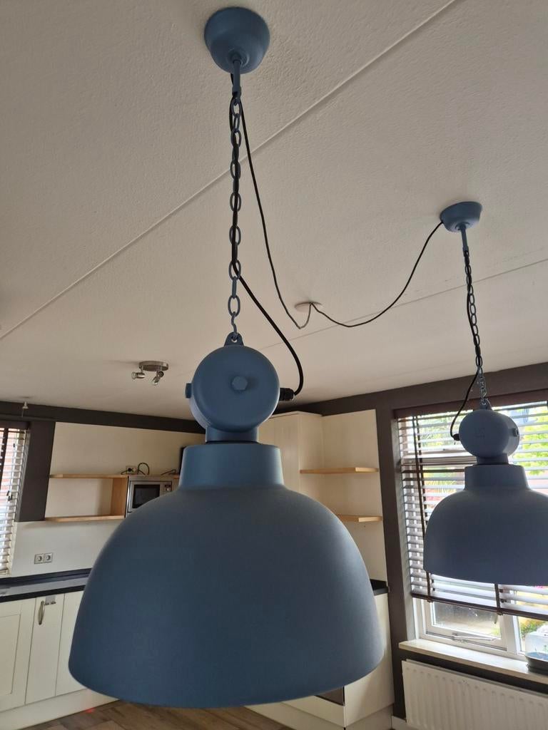 HK Living hanglamp industriële lamp 2 stuks, Huis en Inrichting, Lampen | Hanglampen, Ophalen, Zo goed als nieuw, Metaal