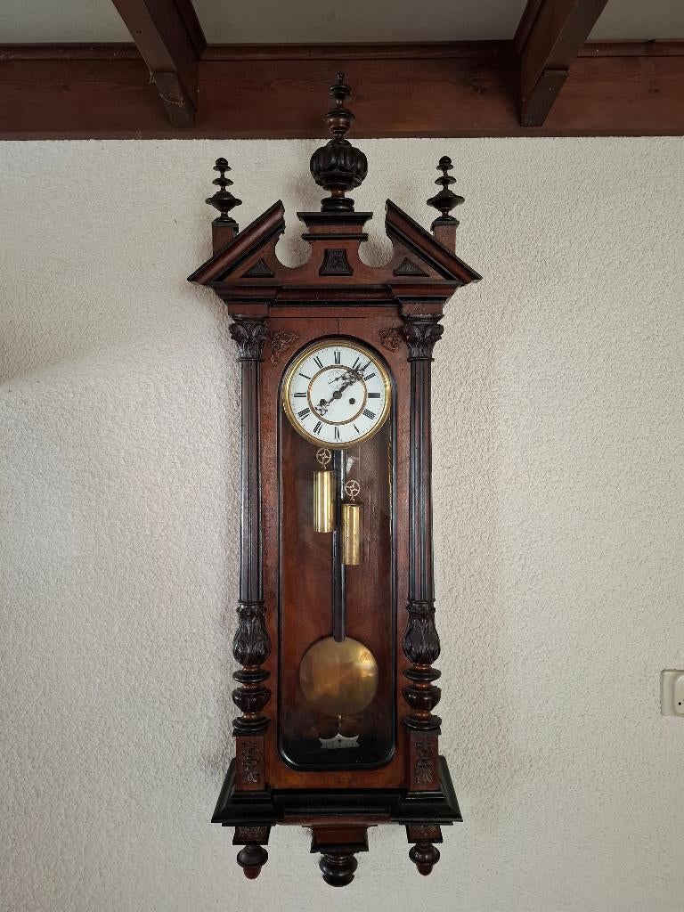 Antieke wandklok regulateur, Antiek en Kunst, Antiek | Klokken, Ophalen