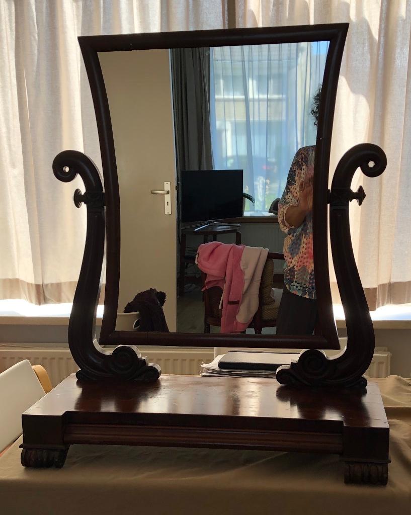 Antieke spiegel, Ophalen, Gebruikt, Minder dan 100 cm, Rechthoekig