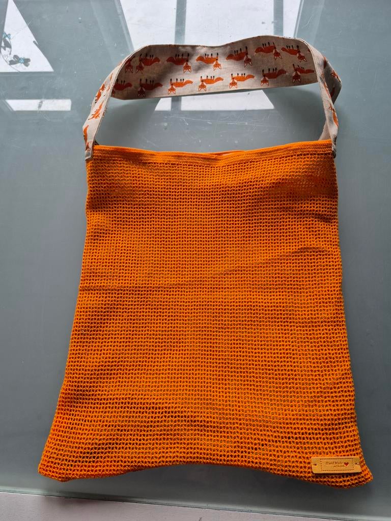 Zelfgehaakte schoudertas vos, Ophalen of Verzenden, Nieuw, Oranje, Overige merken