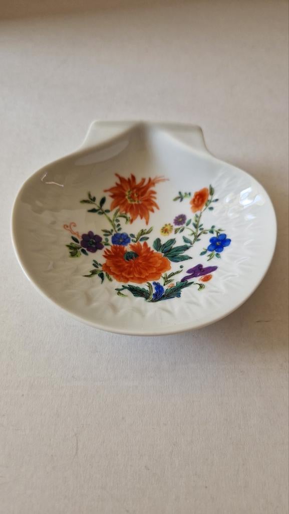 Bernardaud Limoges schaaltje/schelp - porselein -  bloemen, Ophalen of Verzenden