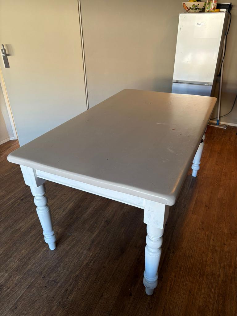 Eettafel met lade, Huis en Inrichting, Tafels | Eettafels, Ophalen, Gebruikt, 100 tot 150 cm, 50 tot 100 cm