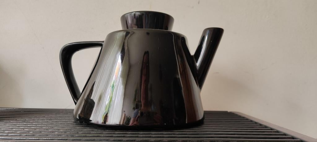 Ikea Varme vintage zwarte keramieken theepot voor 1,5 l thee, Huis en Inrichting, Keuken | Servies, Keramiek, Overige typen, Ophalen of Verzenden