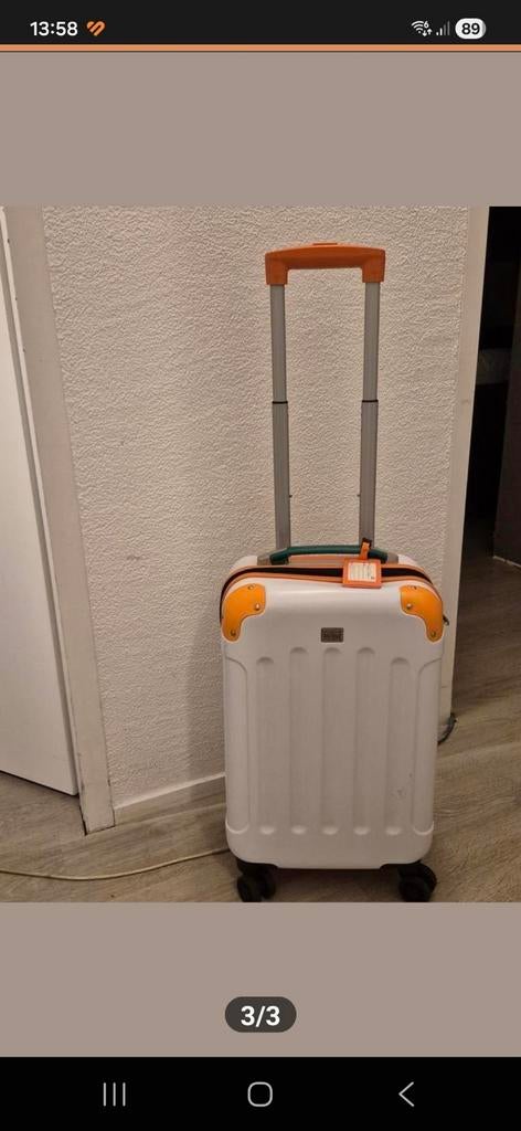 2 Postcodeloterij koffer - Handbagage  € 25 p stuk, 40 tot 60 cm, Wieltjes, 20 tot 30 cm, Wit