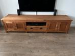 Teakhoute tv meubel, Huis en Inrichting, Ophalen, Teakhout, Zo goed als nieuw, 200 cm of meer