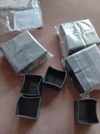 16 Zwarte rubber Stoelpoten Beschermers 3,5-3,5 cm - Nieuw, Kunststof, Zwart, Nieuw, Ophalen of Verzenden