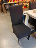 6 eetkamerstoelen, antraciet stof bekleding, Ophalen, Gebruikt, Grijs, Stof