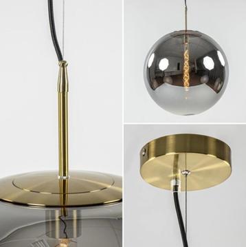 Ronde hanglamp Medina Light & Living antiek brons & amber beschikbaar voor biedingen