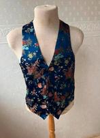 Feestelijk gebloemd satijnen gilet S M, Kleding | Heren, Ophalen of Verzenden, Zo goed als nieuw