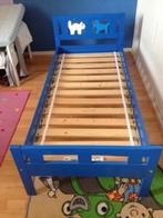 Peuterbed Kritter IKEA blauw, 140 tot 160 cm, Gebruikt, Matras, 70 tot 85 cm