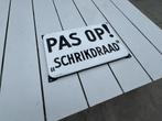 PAS OP! schrikdraad emaille bordje, Antiek en Kunst, Antiek | Emaille, Ophalen of Verzenden