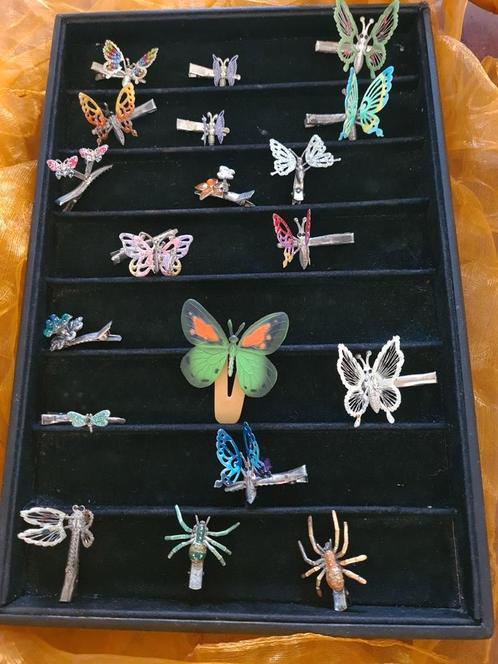 Vlinders, e.a., haarsieraden, 19 stuks., Sieraden, Tassen en Uiterlijk, Kindersieraden, Zo goed als nieuw, Overige typen, Overige kleuren