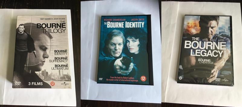 the bourne jason 1 2 3 4 dvd +1988 legacy (5 stuks), Alle leeftijden, Ophalen of Verzenden, Zo goed als nieuw