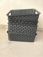 4 stuks plastic bakjes, Ophalen of Verzenden, Gebruikt, Rechthoekig, Kunststof