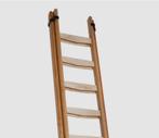 Oude houten Uitschuifbare ladder, Doe-het-zelf en Verbouw, Ladders en Trappen, Zo goed als nieuw, 4 meter of meer, Ophalen