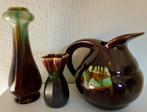 Faience de Thulin - Art Deco aardewerken Snavelkan + vaasjes, Antiek en Kunst, Verzenden